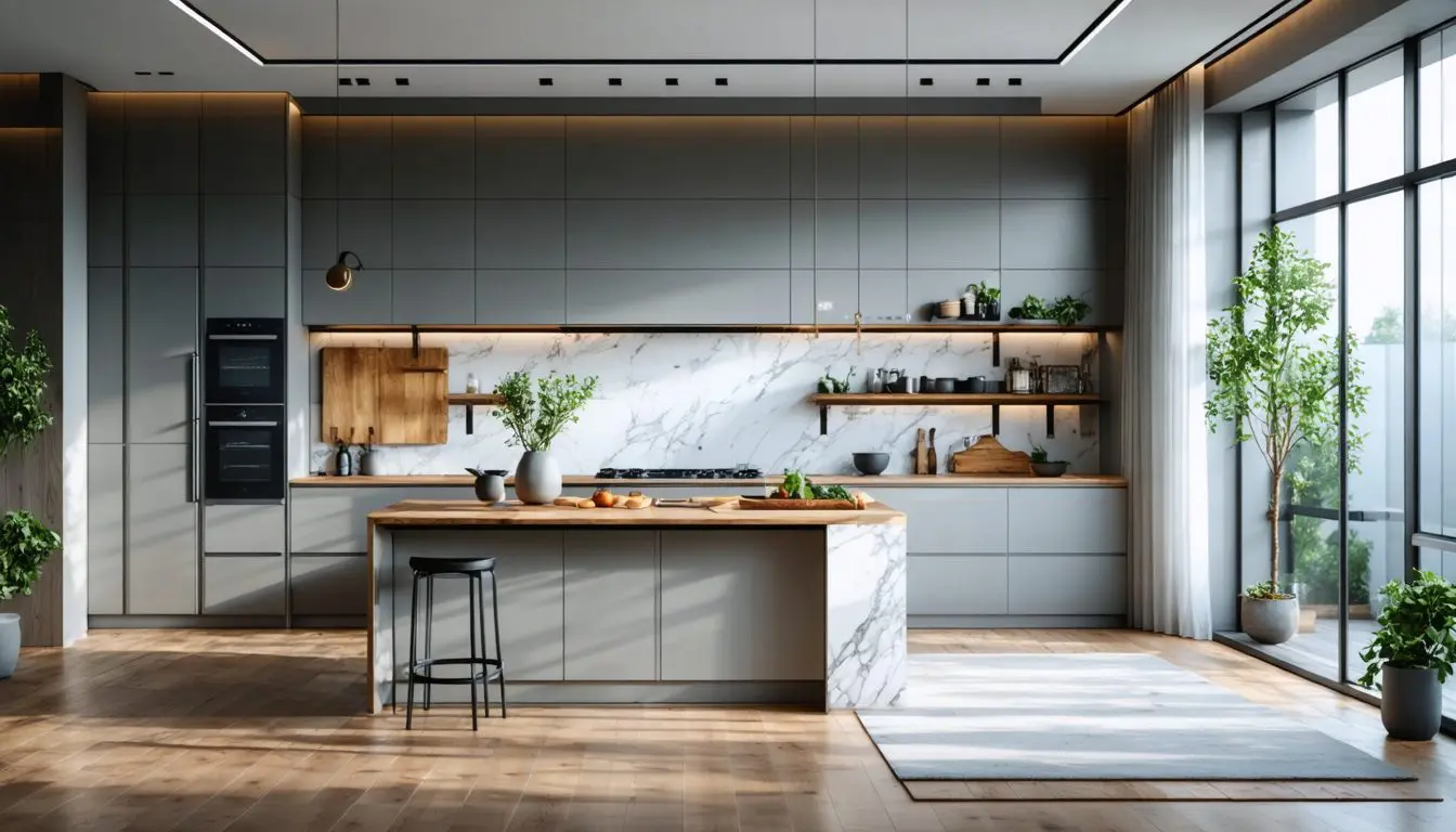 cuisine6 Cuisine sur mesure moderne réalisée par ébéniste menuisier Esprit Bois à Bourg-en-Bresse
